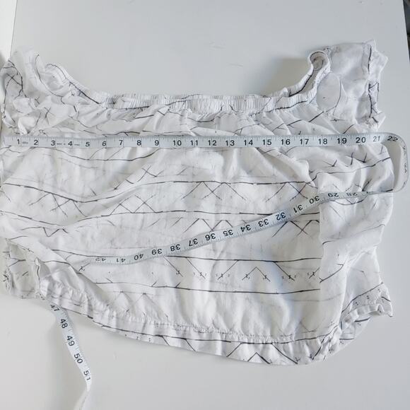 Cloth & Stone Purple White Tie-Dye Short Cap Sleeve Flowy Blouse Top L - Picture 5 of 8